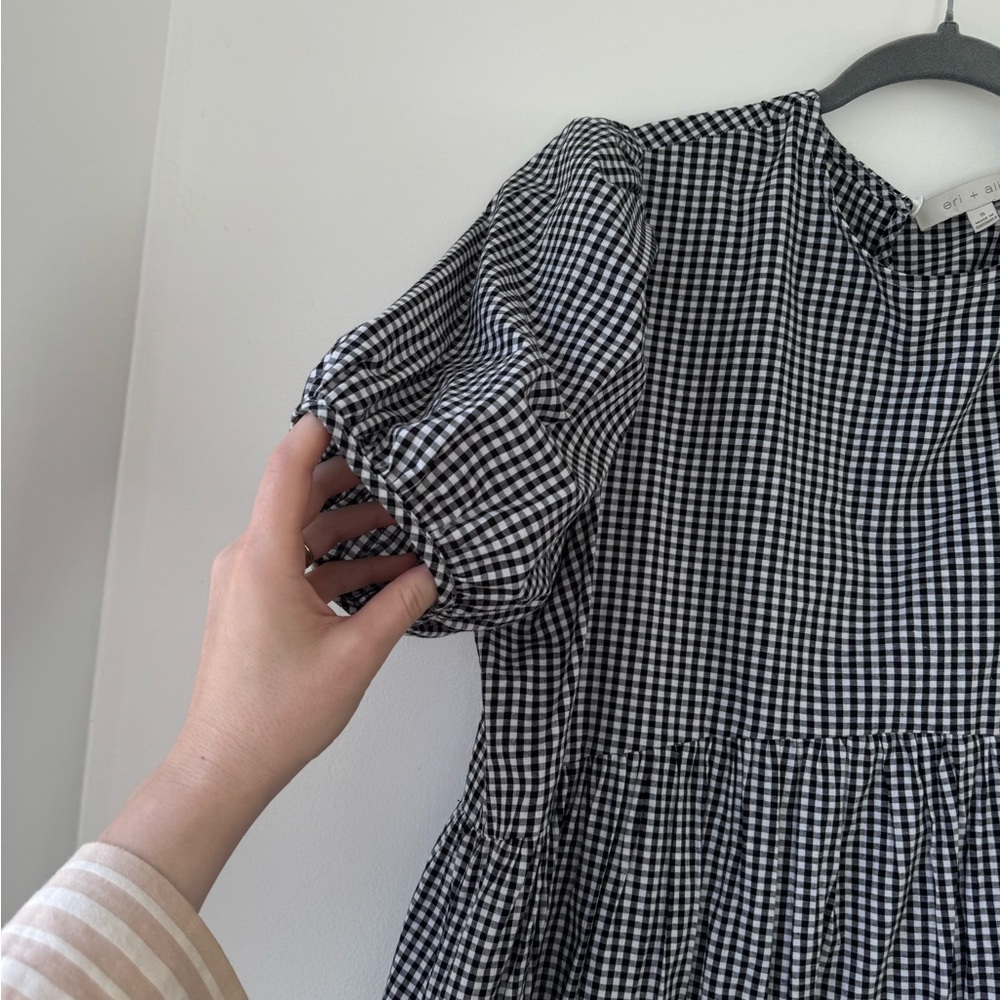 Anthropologie Evaline gingham maxi dress
